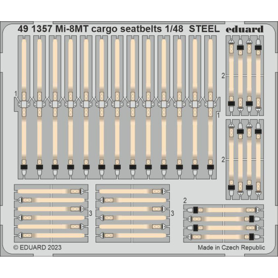 Eduard 491357 1/48 Mi-8MT cargo seatbelts STEEL Photo-Etched for Aircraft Photo etched set