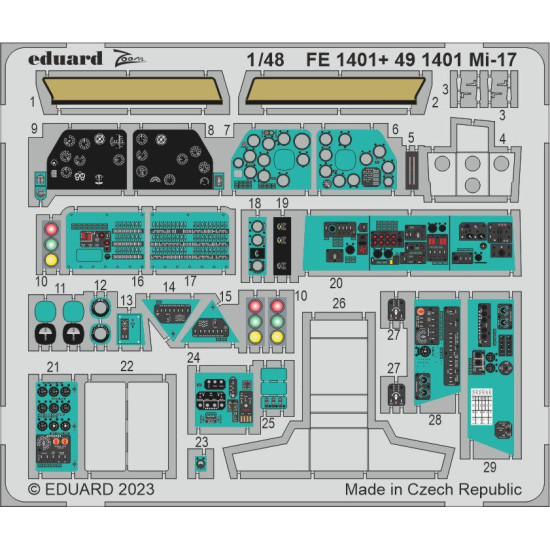 Eduard 491401 1/48 Mi-17 Photo-Etched for Aircraft Photo etched set