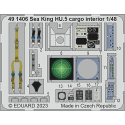 Eduard 491406 1/48 Sea King HU.5 cargo interior Photo-Etched for Aircraft Photo etched set