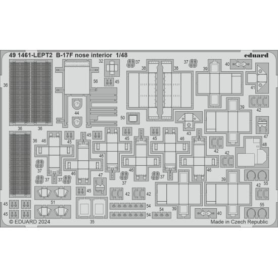 Eduard 491461 1/48 B-17F nose interior Photo-Etched for Aircraft