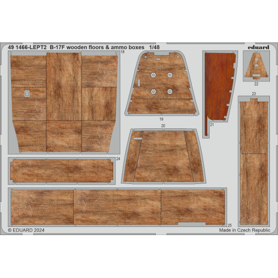 Eduard 491466 1/48 B-17F wooden floors & ammo boxes Photo-Etched for Aircraft