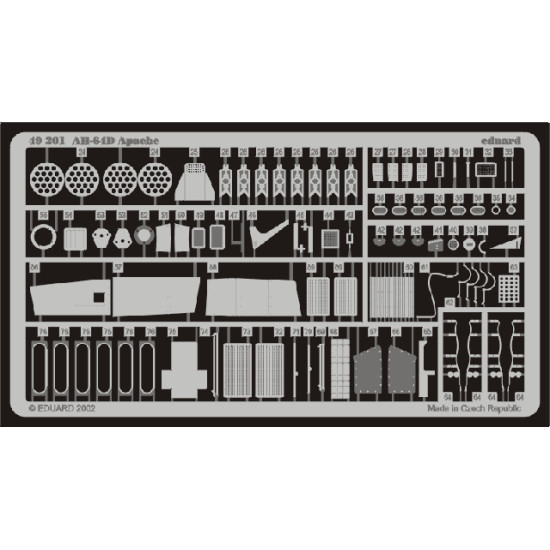 Eduard 49201 1/48 AH-64D Photo-Etched for Aircraft Photo etched set