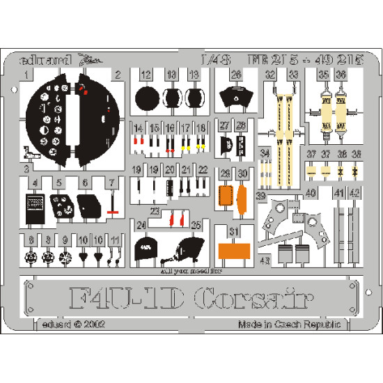 Eduard 49215 1/48 F4U-1D Photo-Etched for Aircraft Photo etched set