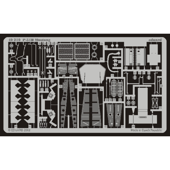 Eduard 49219 1/48 P-51B Photo-Etched for Aircraft Photo etched set