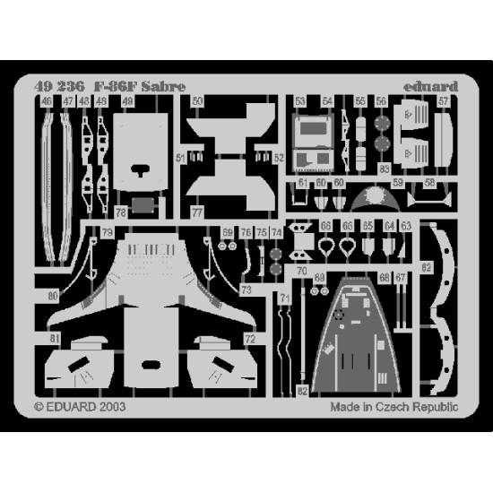 Eduard 49236 1/48 F-86F Photo-Etched for Aircraft Photo etched set