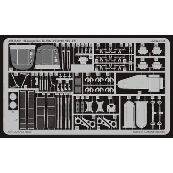 Eduard 49242 1/48 Mosquito B.Mk.IV/PR Mk.IV Photo-Etched for Aircraft Photo etched set