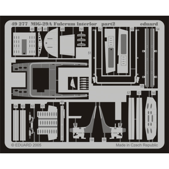 Eduard 49277 1/48 MiG-29A Fulcrum interior Photo-Etched for Aircraft Photo etched set