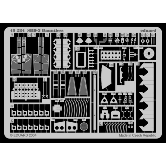 Eduard 49284 1/48 SBD-3 Photo-Etched for Aircraft Photo etched set