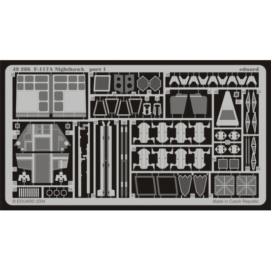 Eduard 49286 1/48 F-117A Photo-Etched for Aircraft Photo etched set