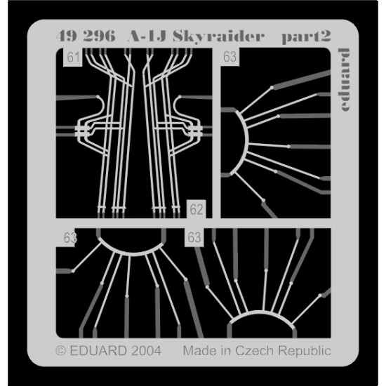 Eduard 49296 1/48 A-1J Photo-Etched for Aircraft Photo etched set