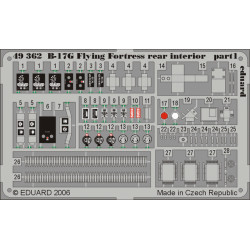 Eduard 49362 1/48 B-17G rear interior Photo-Etched for Aircraft Photo etched set