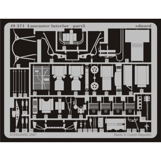 Eduard 49371 1/48 Lancaster interior Photo-Etched for Aircraft Photo etched set