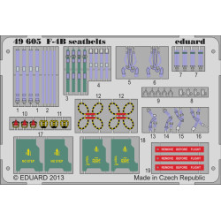 Eduard 49605 1/48 F-4B seatbelts Photo-Etched for Aircraft Photo etched set