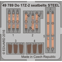 Eduard 49789 1/48 Do 17Z-2 seatbelts STEEL Photo-Etched for Aircraft Photo etched set