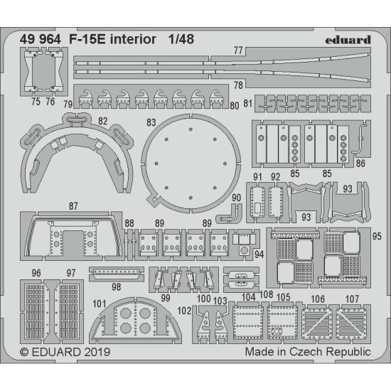 Eduard 49964 1/48 F-15E interior Photo-Etched for Aircraft Photo etched set