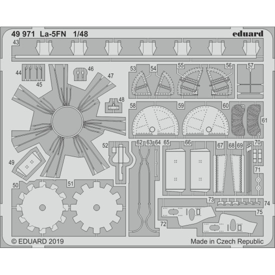 Eduard 49971 1/48 La-5FN Photo-Etched for Aircraft Photo etched set
