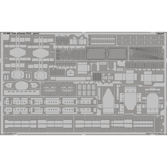 Eduard 53069 1/350 USS Arizona 1941 0 Photo-Etched for Ships Photo etched set Eduard 53069 1/350 USS Arizona 1941 0 Photo-Etched for Ships Photo etched set
