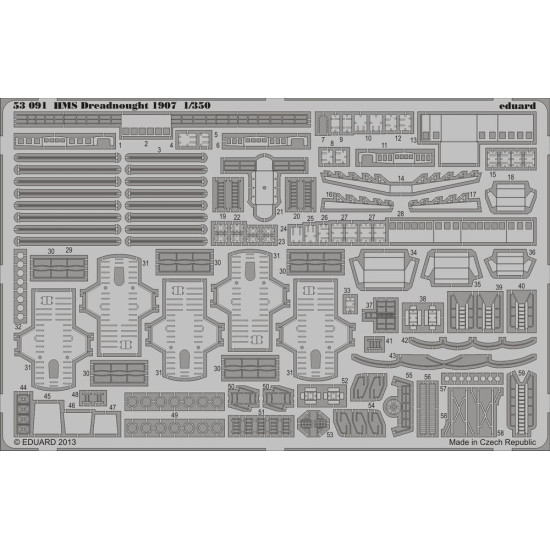 Eduard 53091 1/350 HMS Dreadnought 1907 0 Photo-Etched for Ships Photo etched set Eduard 53091 1/350 HMS Dreadnought 1907 0 Photo-Etched for Ships Photo etched set