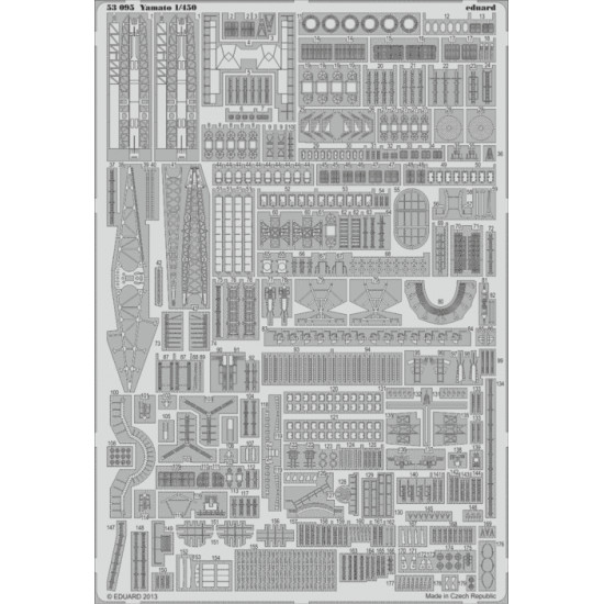 Eduard 53095 1/450 Yamato 1/450 Photo-Etched for Ships Photo etched set Eduard 53095 1/450 Yamato 1/450 Photo-Etched for Ships Photo etched set