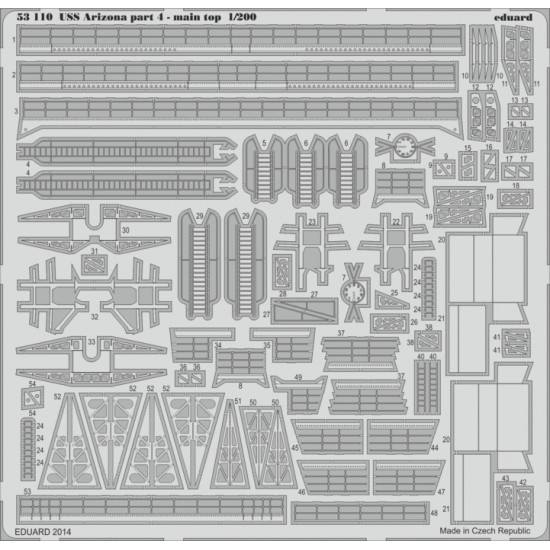 Eduard 53110 1/200 USS Arizona part 4 - main top 1/200 Photo-Etched for Ships Photo etched set Eduard 53110 1/200 USS Arizona part 4 - main top 1/200 Photo-Etched for Ships Photo etched set