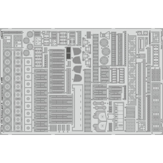 Eduard 53112 1/200 USS Arizona part 6 - superstructure 1/200 Photo-Etched for Ships Photo etched set Eduard 53112 1/200 USS Arizona part 6 - superstructure 1/200 Photo-Etched for Ships Photo etched set