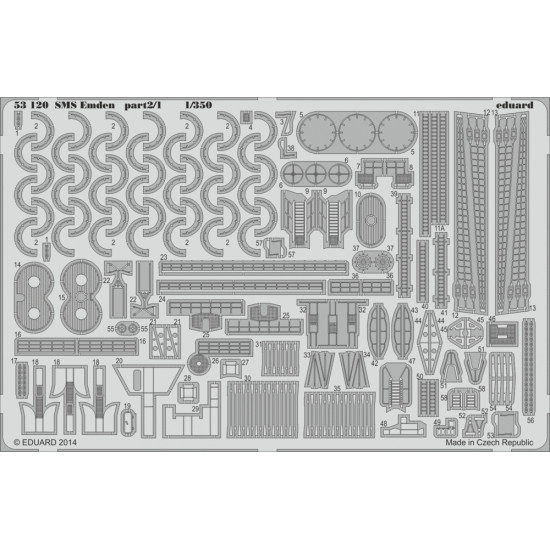 Eduard 53120 1/350 SMS Emden part 2 0 Photo-Etched for Ships Photo etched set Eduard 53120 1/350 SMS Emden part 2 0 Photo-Etched for Ships Photo etched set
