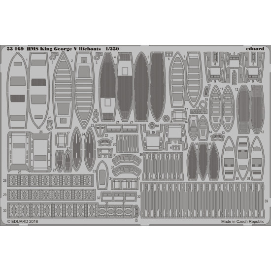 Eduard 53169 1/350 HMS King George V lifeboats 0 Photo-Etched for Ships Photo etched set Eduard 53169 1/350 HMS King George V lifeboats 0 Photo-Etched for Ships Photo etched set