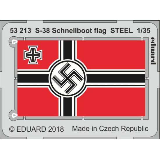 Eduard 53213 1/35 S-38 Schnellboot flag STEEL Photo-Etched for Ships Photo etched set