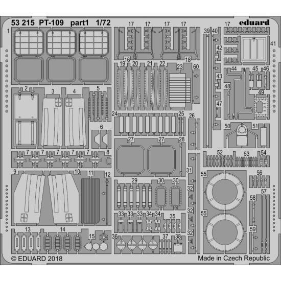 Eduard 53215 1/72 PT-109 Photo-Etched for Ships Photo etched set
