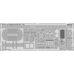 Eduard 53219 1/72 PT-109 guns & life raft Photo-Etched for Ships Photo etched set