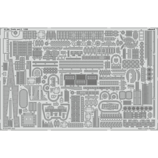 Eduard 53280 1/350 Tirpitz part 2 0 Photo-Etched for Ships Photo etched set