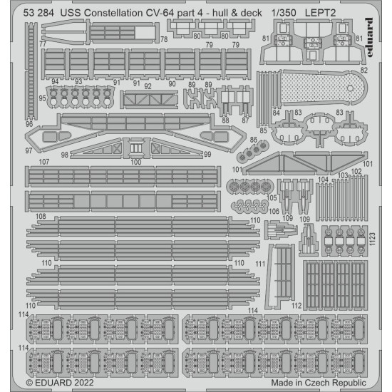Eduard 53284 1/350 USS Constellation CV-64 part 4 - hull & deck 0 Photo-Etched for Ships Photo etched set Eduard 53284 1/350 USS Constellation CV-64 part 4 - hull & deck 0 Photo-Etched for Ships Photo etched set