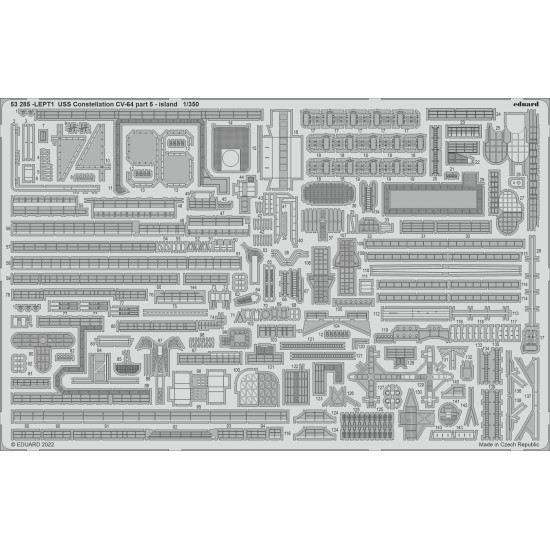 Eduard 53285 1/350 USS Constellation CV-64 part 5 - island 0 Photo-Etched for Ships Photo etched set