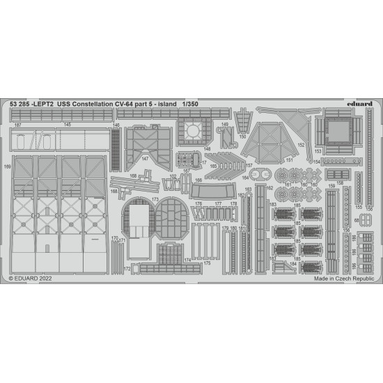 Eduard 53285 1/350 USS Constellation CV-64 part 5 - island 0 Photo-Etched for Ships Photo etched set