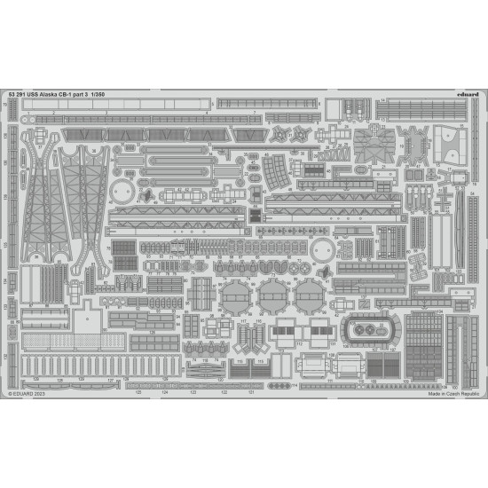 Eduard 53291 1/350 USS Alaska CB-1 part 3 0 Photo-Etched for Ships Photo etched set Eduard 53291 1/350 USS Alaska CB-1 part 3 0 Photo-Etched for Ships Photo etched set