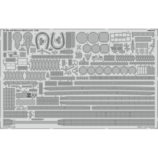 Eduard 53294 1/350 USS Missouri BB-63 part 3 0 Photo-Etched for Ships Photo etched set Eduard 53294 1/350 USS Missouri BB-63 part 3 0 Photo-Etched for Ships Photo etched set