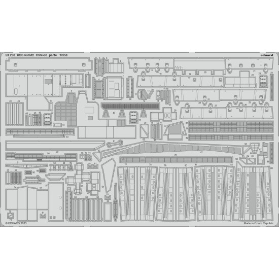 Eduard 53298 1/350 USS Nimitz CVN-68 part 4 0 Photo-Etched for Ships Photo etched set Eduard 53298 1/350 USS Nimitz CVN-68 part 4 0 Photo-Etched for Ships Photo etched set