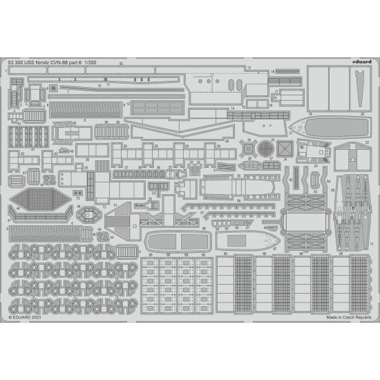 Eduard 53300 1/350 USS Nimitz CVN-68 part 6 0 Photo-Etched for Ships Photo etched set Eduard 53300 1/350 USS Nimitz CVN-68 part 6 0 Photo-Etched for Ships Photo etched set