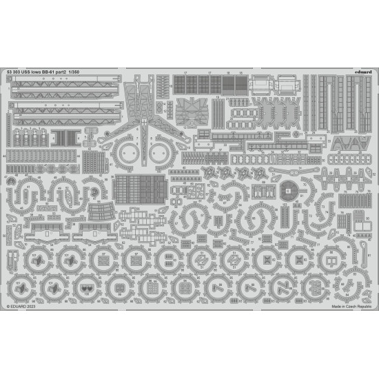 Eduard 53303 1/350 USS Iowa BB-61 part 2 0 Photo-Etched for Ships Photo etched set Eduard 53303 1/350 USS Iowa BB-61 part 2 0 Photo-Etched for Ships Photo etched set