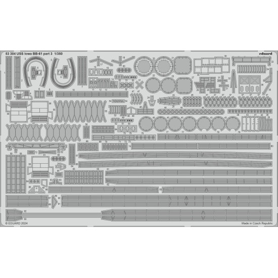 Eduard 53304 1/350 USS Iowa BB-61 part 3 0 Photo-Etched for Ships Photo etched set Eduard 53304 1/350 USS Iowa BB-61 part 3 0 Photo-Etched for Ships Photo etched set