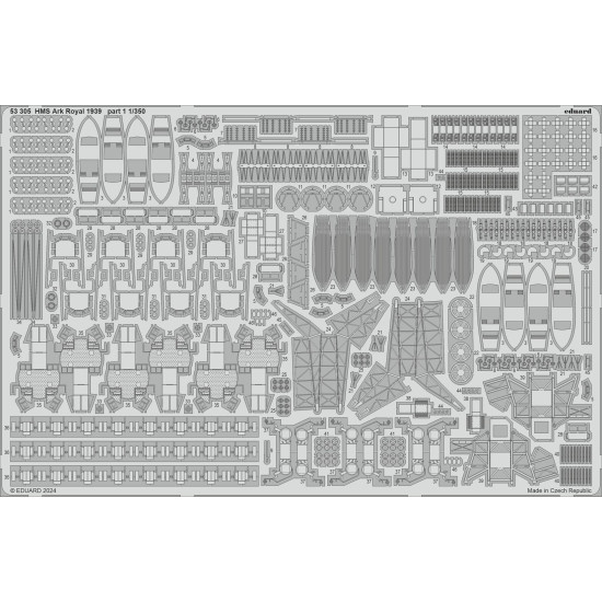 Eduard 53305 1/350 HMS Ark Royal 1939 part 1 0 Photo-Etched for Ships Photo etched set Eduard 53305 1/350 HMS Ark Royal 1939 part 1 0 Photo-Etched for Ships Photo etched set