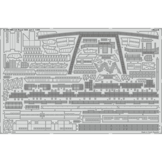 Eduard 53306 1/350 HMS Ark Royal 1939 part 2 0 Photo-Etched for Ships Photo etched set Eduard 53306 1/350 HMS Ark Royal 1939 part 2 0 Photo-Etched for Ships Photo etched set