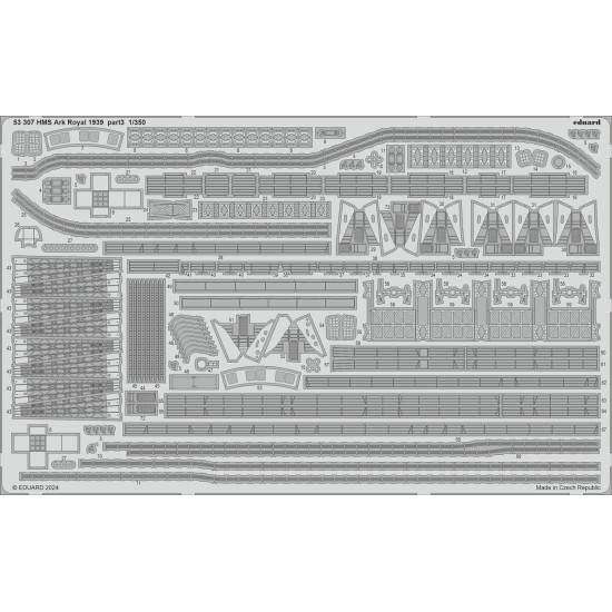 Eduard 53307 1/350 HMS Ark Royal 1939 part 3 0 Photo-Etched for Ships Photo etched set Eduard 53307 1/350 HMS Ark Royal 1939 part 3 0 Photo-Etched for Ships Photo etched set