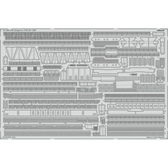 Eduard 53309 1/350 USS Sangamon CVE-26 0 Photo-Etched for Ships Photo etched set Eduard 53309 1/350 USS Sangamon CVE-26 0 Photo-Etched for Ships Photo etched set