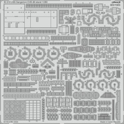 Eduard 53310 1/350 USS Sangamon CVE-26 island 0 Photo-Etched for Ships Photo etched set
