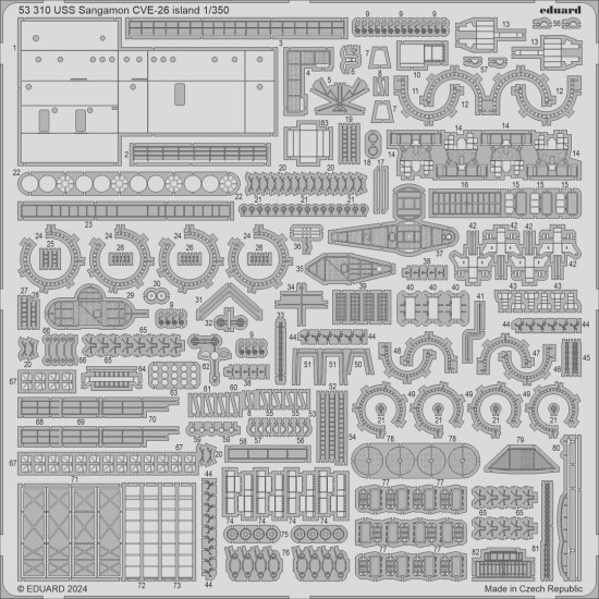 Eduard 53310 1/350 USS Sangamon CVE-26 island 0 Photo-Etched for Ships Photo etched set Eduard 53310 1/350 USS Sangamon CVE-26 island 0 Photo-Etched for Ships Photo etched set