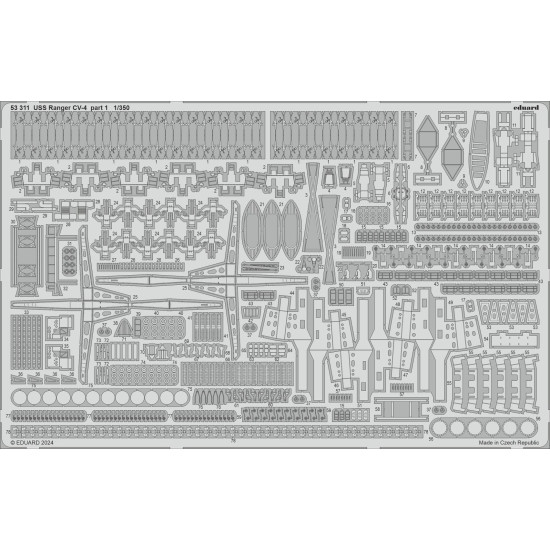 Eduard 53311 1/350 USS Ranger CV-4 part 1 0 Photo-Etched for Ships Photo etched set Eduard 53311 1/350 USS Ranger CV-4 part 1 0 Photo-Etched for Ships Photo etched set