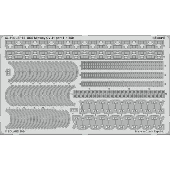 Eduard 53314 1/350 USS Midway CV-41 part 1 0 Photo-Etched for Ships Eduard 53314 1/350 USS Midway CV-41 part 1 0 Photo-Etched for Ships