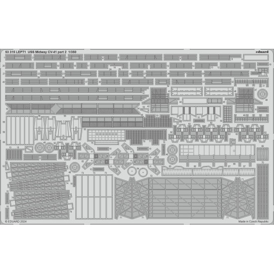 Eduard 53315 1/350 USS Midway CV-41 part 2 0 Photo-Etched for Ships Photo etched set