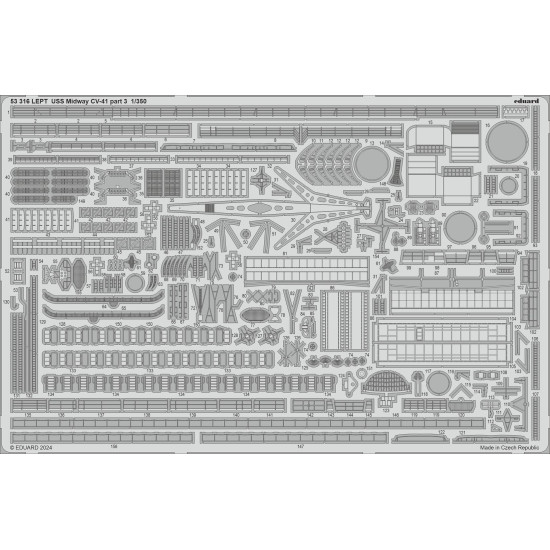 Eduard 53316 1/350 USS Midway CV-41 part 3 0 Photo-Etched for Ships Photo etched set Eduard 53316 1/350 USS Midway CV-41 part 3 0 Photo-Etched for Ships Photo etched set